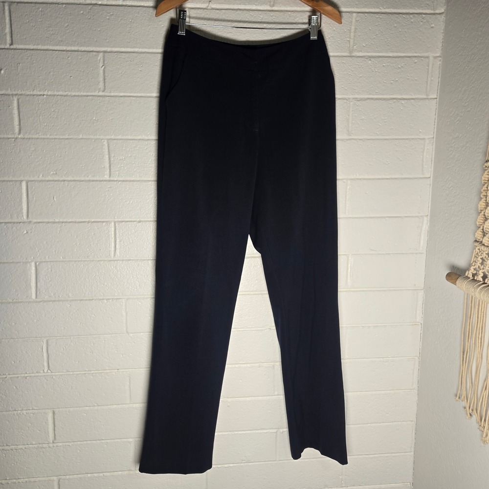 Investments Navy Blue Dress Pants 6 Long High Rise Straight Leg Trousers Career